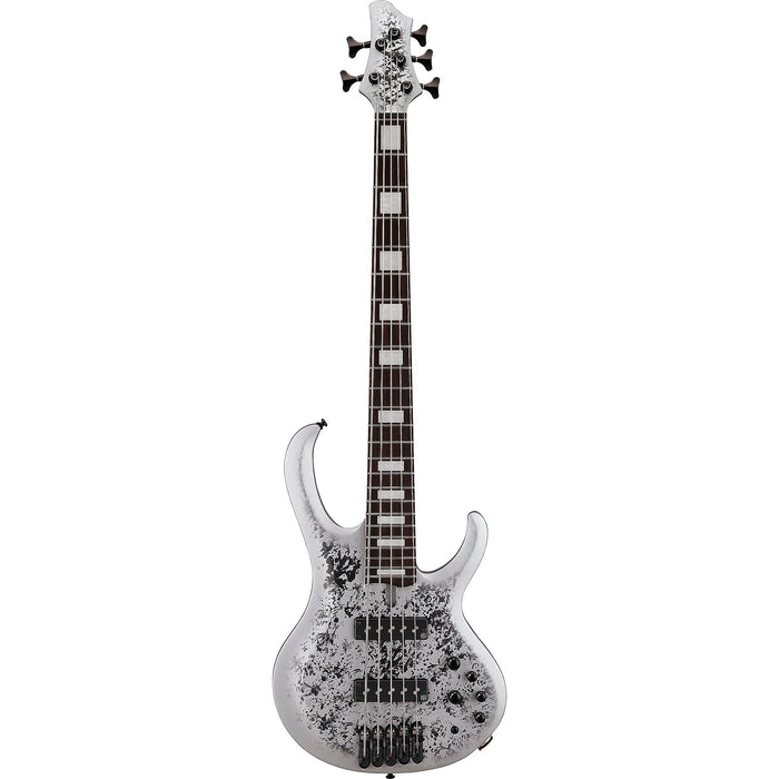 Standard BTB25TH5 5-String Solidbody Bass Guitar, Right, Silver Blizzard Matte