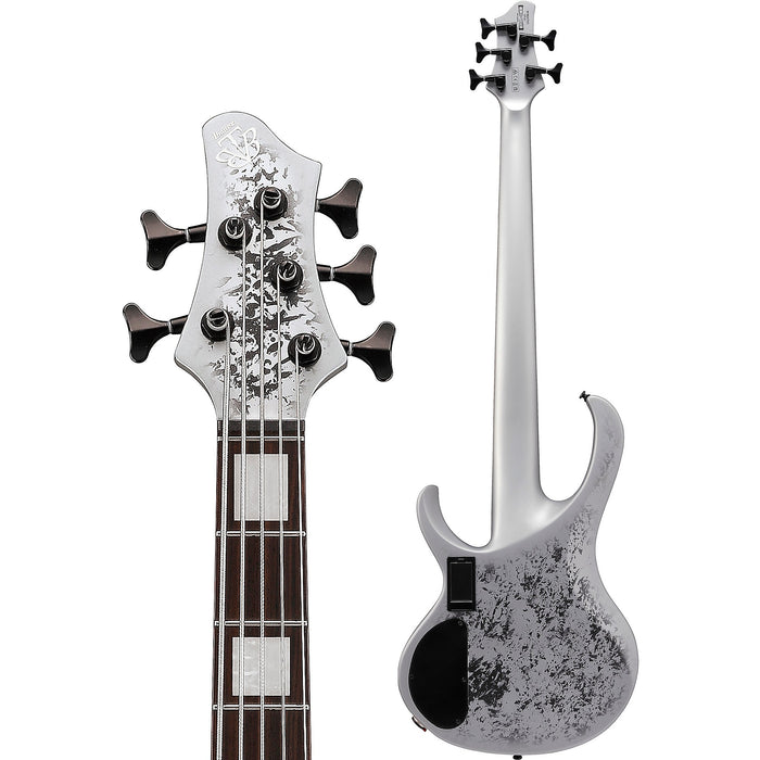 Standard BTB25TH5 5-String Solidbody Bass Guitar, Right, Silver Blizzard Matte