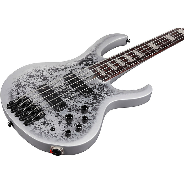 Standard BTB25TH5 5-String Solidbody Bass Guitar, Right, Silver Blizzard Matte