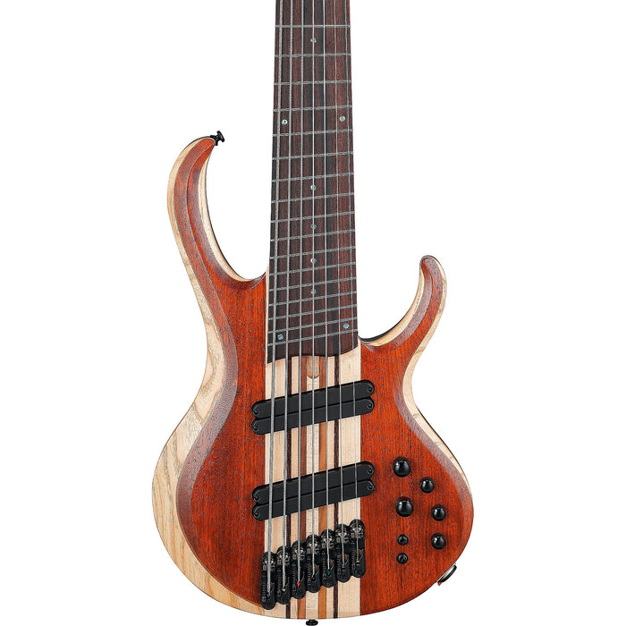 BTB7MS 7-String Multiscale Electric Bass Guitar, Right, Natural Mocha Low Gloss