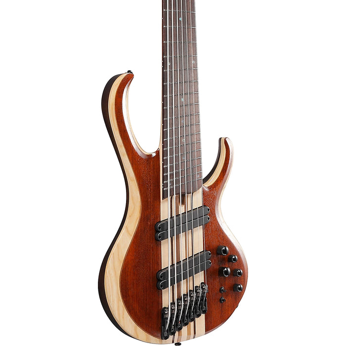 BTB7MS 7-String Multiscale Electric Bass Guitar, Right, Natural Mocha Low Gloss