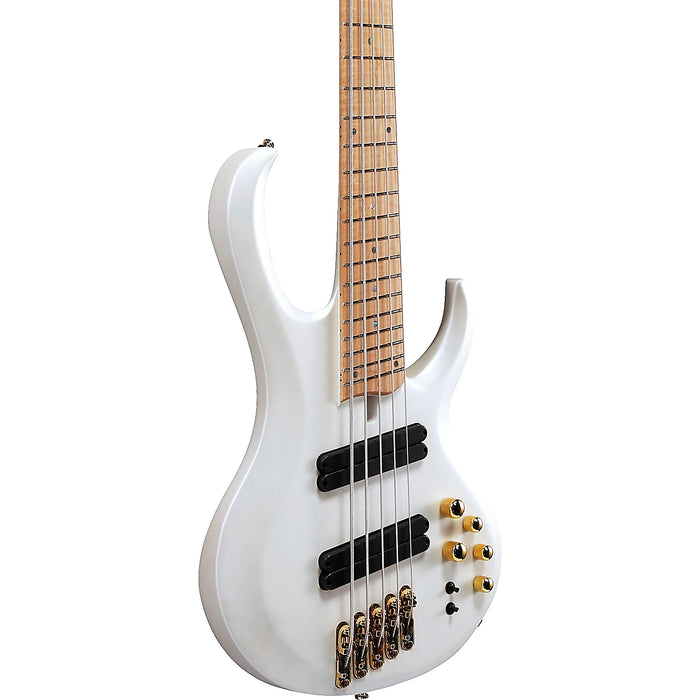 BTB605MLM 5-String Multiscale Solidbody Bass Guitar, Right, Pearl White Matte