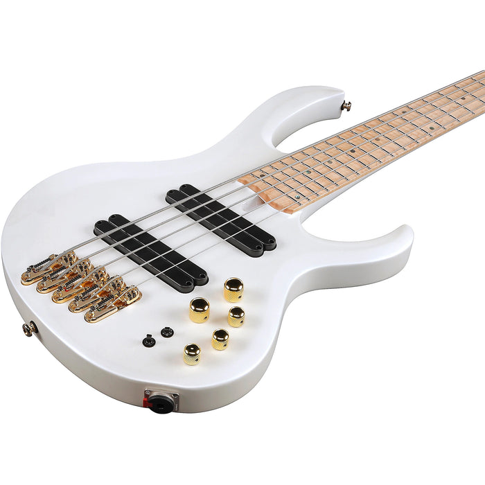 BTB605MLM 5-String Multiscale Solidbody Bass Guitar, Right, Pearl White Matte