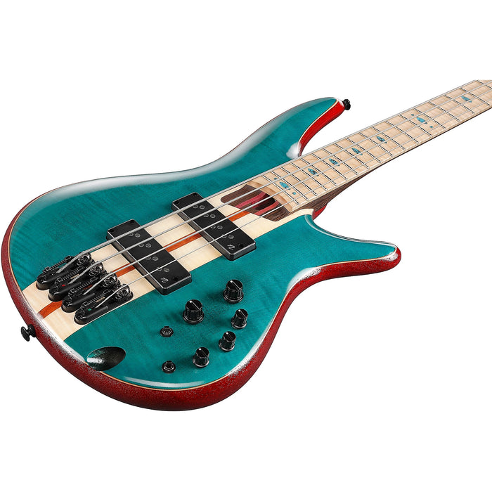 Premium SR1420B 4-String Solidbody Bass Guitar, Right, Caribbean Green Low Gloss