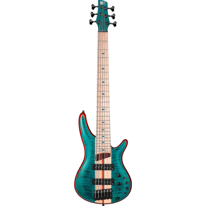 Premium SR1426B 6-String Solidbody Bass Guitar, Right, Caribbean Green Low Gloss