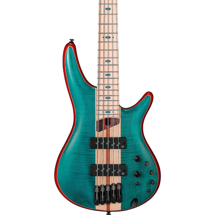 Premium SR1425B 5-String Solidbody Bass Guitar, Right, Caribbean Green Low Gloss