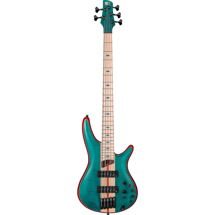 Premium SR1425B 5-String Solidbody Bass Guitar, Right, Caribbean Green Low Gloss