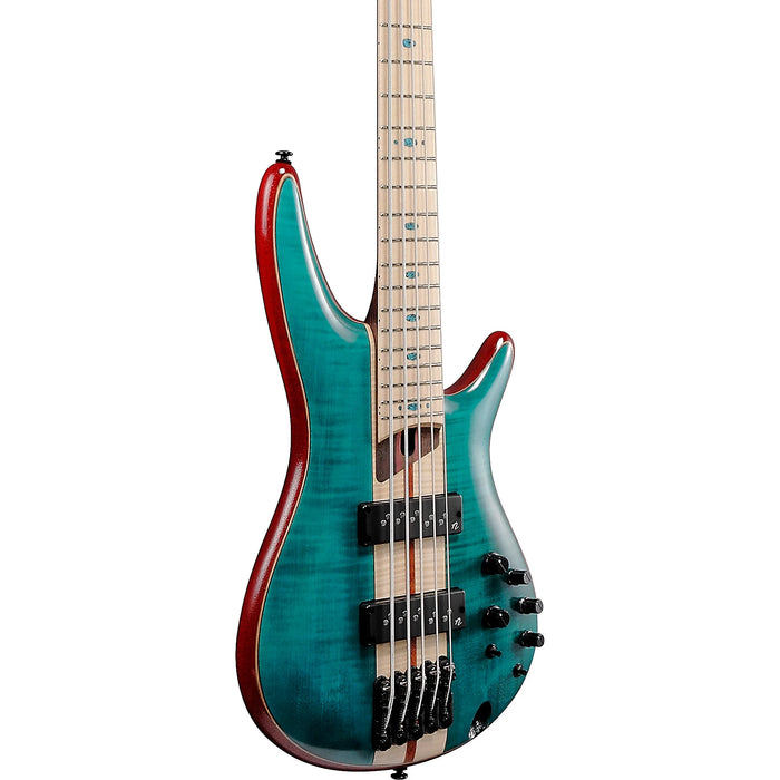 Premium SR1425B 5-String Solidbody Bass Guitar, Right, Caribbean Green Low Gloss