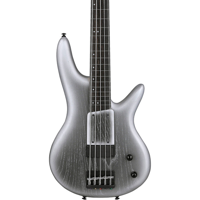 Gary Willis GWB25TH 5-String Fretless Bass Guitar, Right, Silver Wave Burst Flat