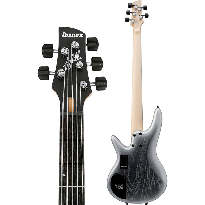 Gary Willis GWB25TH 5-String Fretless Bass Guitar, Right, Silver Wave Burst Flat