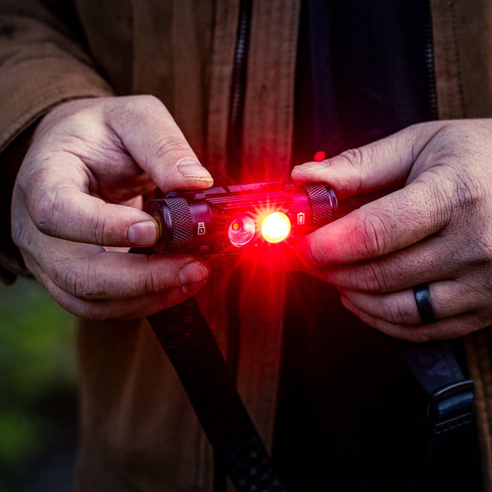 Dark Energy Oracle Rechargeable LED Headlamp with 4 Light Brightness Modes
