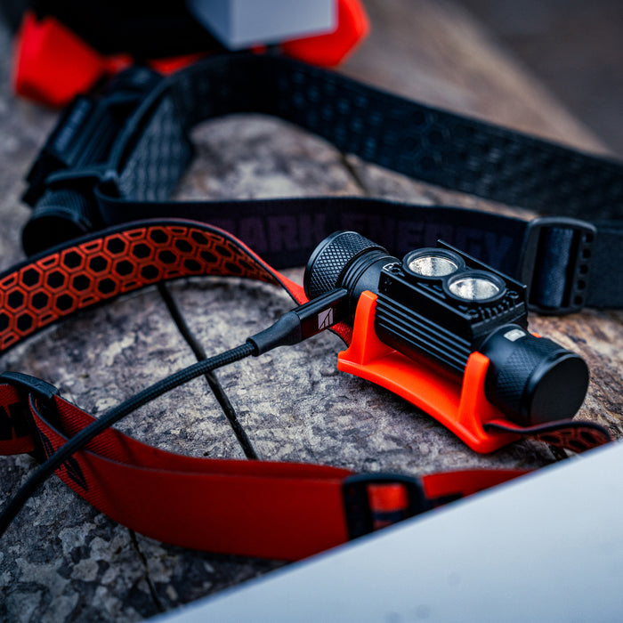 Dark Energy Oracle Rechargeable LED Headlamp with 4 Light Brightness Modes
