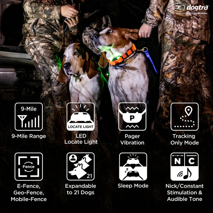 Pathfinder 2 9-Mile GPS Tracking and Training E-Collar | 21-Dogs Expandable