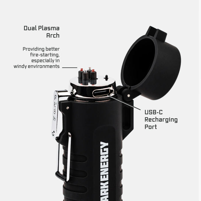 Dark Energy Plasma Lighter with Dual Arch Plasma Emitter | Built-in Flashlight & Waterproof
