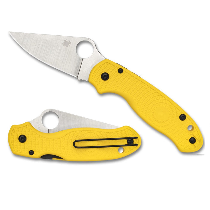 Spyderco Para 3 Salt Lightweight Pocket Knife with CPM Magnacut Blade, Yellow