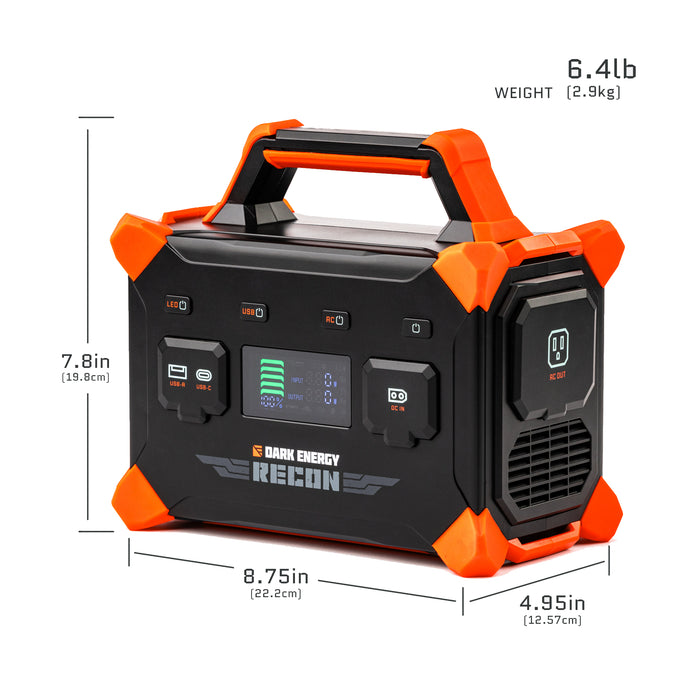Dark Energy Recon 300 Compact Portable Power Station with Built-in LED Light