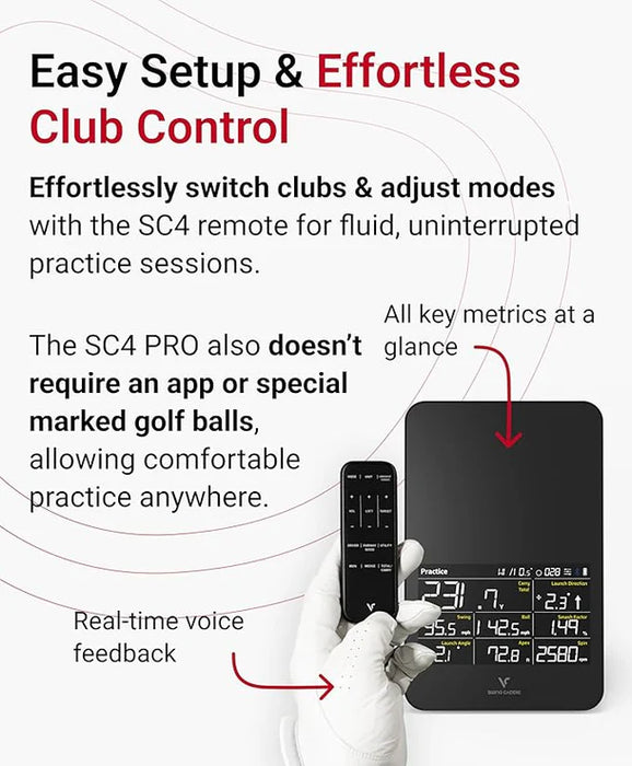Voice Caddie SC4 PRO Golf Launch Monitor and 3D Driving Range Simulator