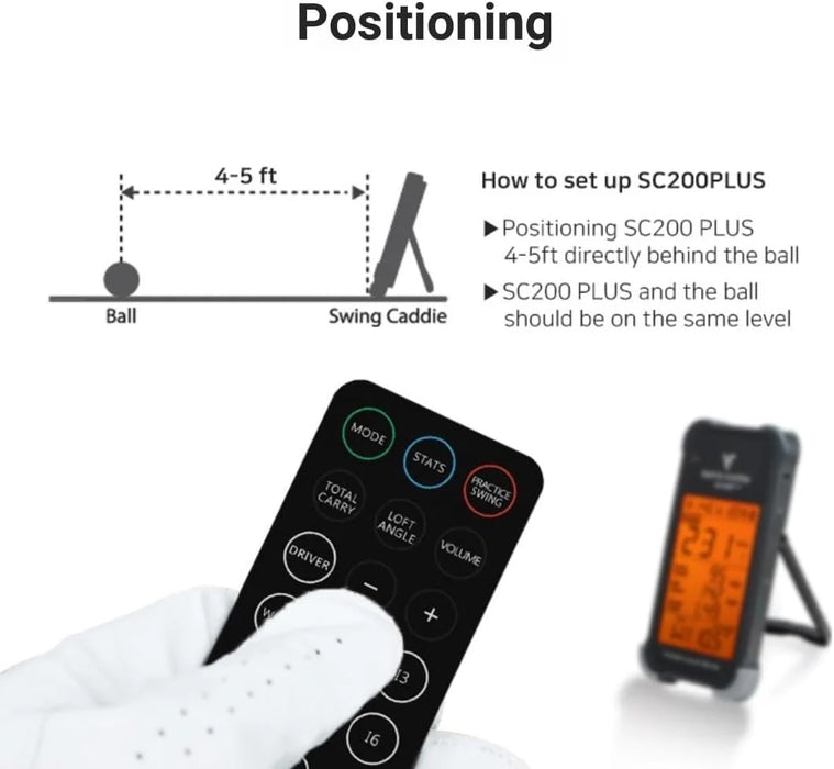 Voice Caddie SC200 Plus Portable Golf Launch Monitor and Swing Analyzer