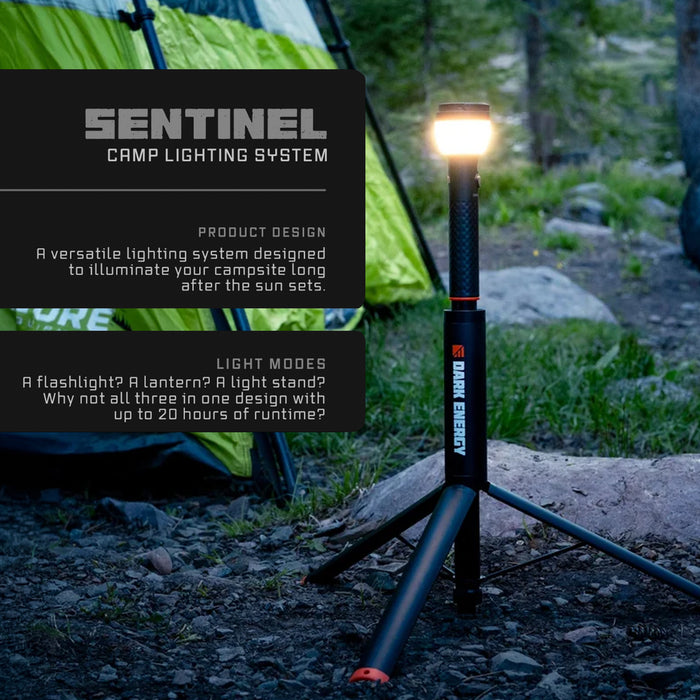 Dark Energy Sentinel Rechargeable Telescopic Light with Remote and Detachable Flashlight