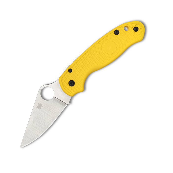 Spyderco Para 3 Salt Lightweight Pocket Knife with CPM Magnacut Blade, Yellow