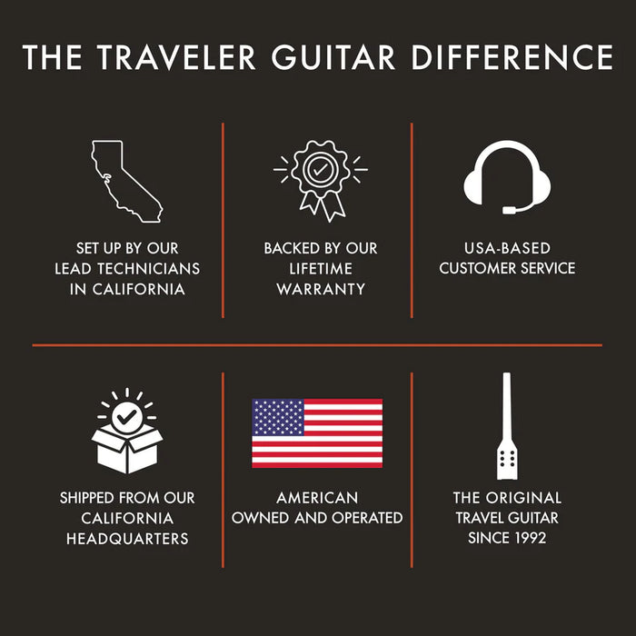 Traveler Guitar Ultra-Light 6-String Solid Body Electric Travel Guitar