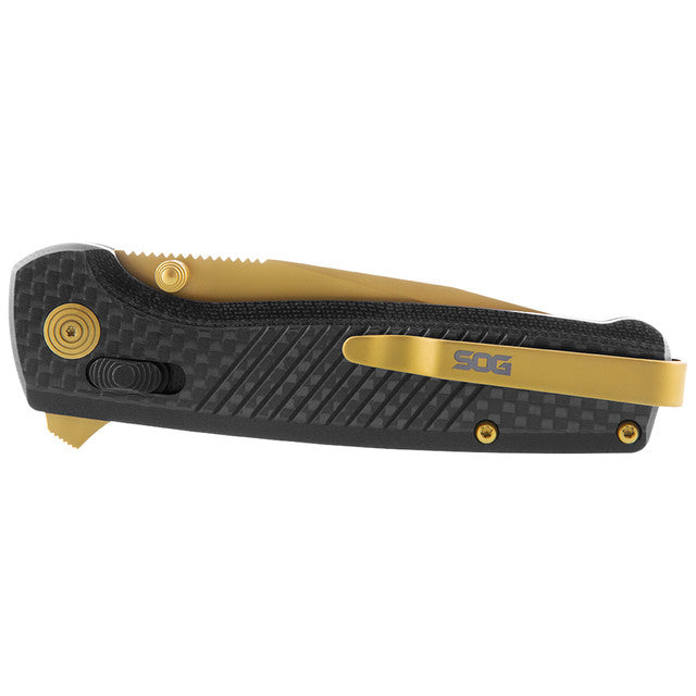 Terminus XR LTE Lightweight Folding Pocket Knife with S35VN Steel, Carbon & Gold