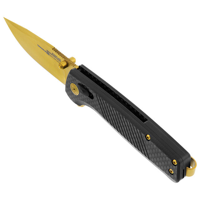 Terminus XR LTE Lightweight Folding Pocket Knife with S35VN Steel, Carbon & Gold