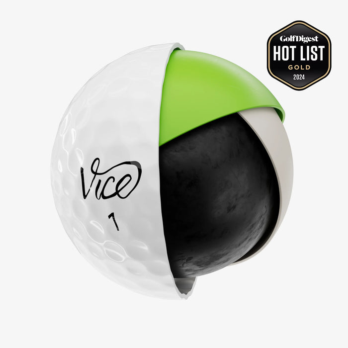 Vice Pro Plus Golf Balls | Optimized for Golfers with Higher Swing Speeds, 12 Pack