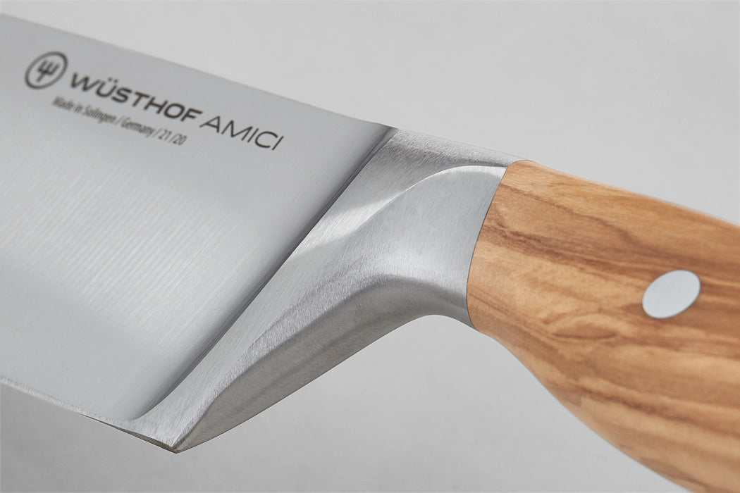 Amici 6" Stainless Steel Chef's Knife with Olive Wood Handle