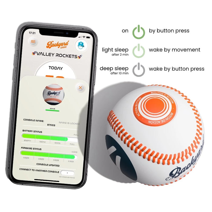 Backyard League Gaming Baseball for Kids | Real Baseball with Sensors and App