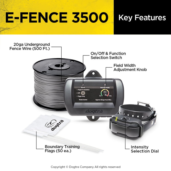 E-Fence 3500 Wired Containment System with E-Collar | Set Custom Boundaries