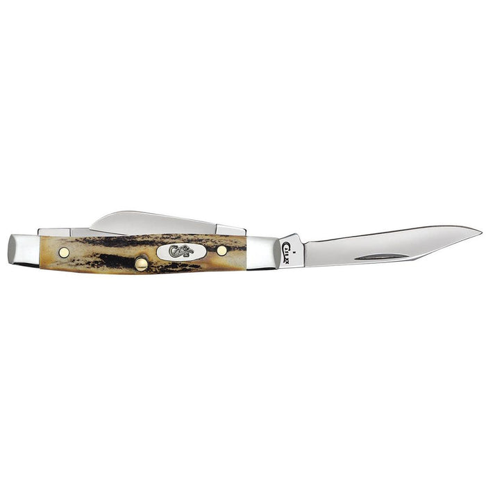 Genuine Stag Small Stockman Folding Pocket Knife with Tru-Sharp Stainless Steel