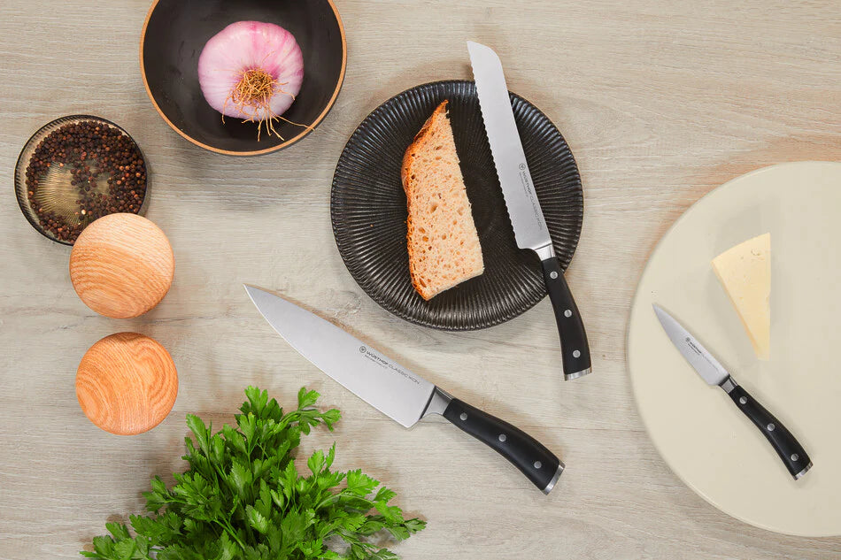 Classic Ikon Three Piece Starter Set | Paring, Bread, and Chef's Knife