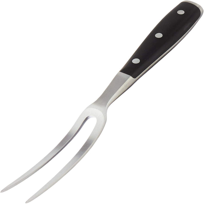 Classic Ikon 6" Curved Double Bolster Meat Fork, Black