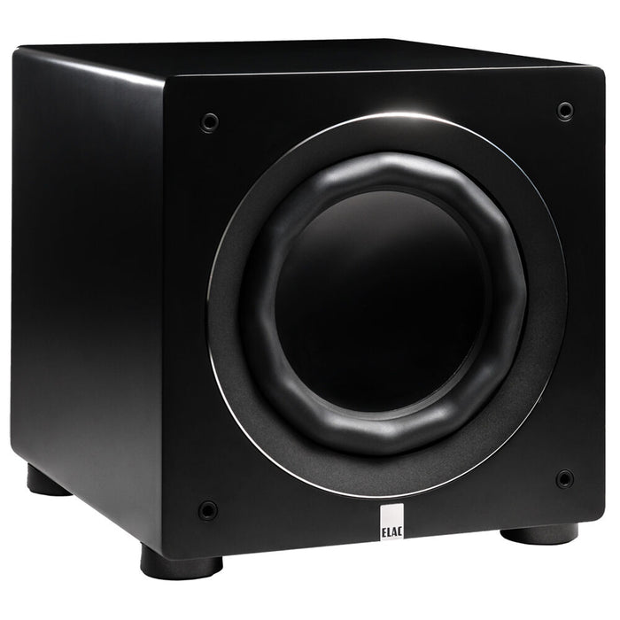 Varro 10" Powered 500W Subwoofer with 2 Layer High Excursion Design, Satin Black