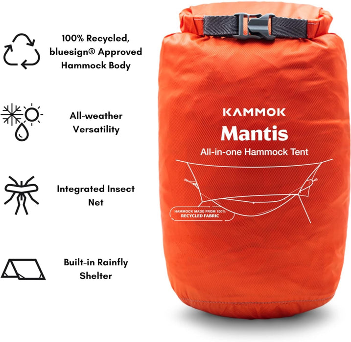 Kammok Mantis UL Ultralight Backpacking All-Season Hammock Tent with Mosquito Net