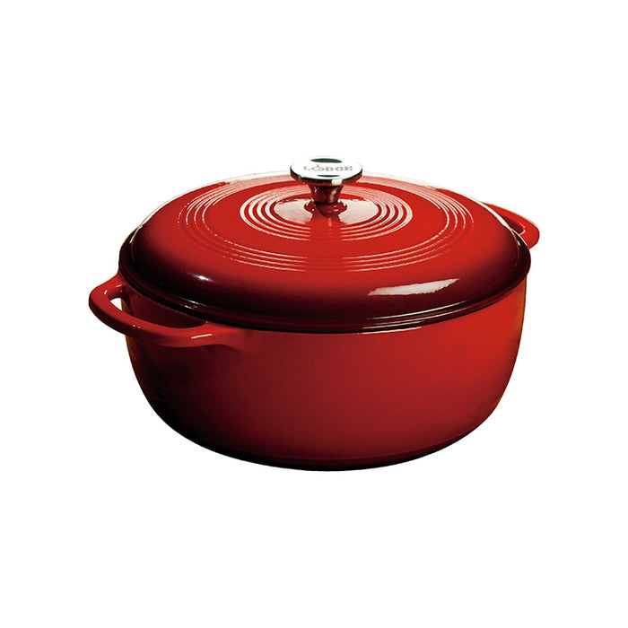 Lodge 7.5 Quart Red Enameled Cast Iron Dutch Oven