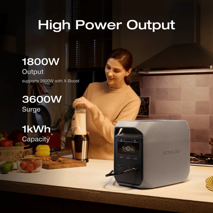 EcoFlow DELTA 3 Classic Portable Power Station with 1800W Powerful Output
