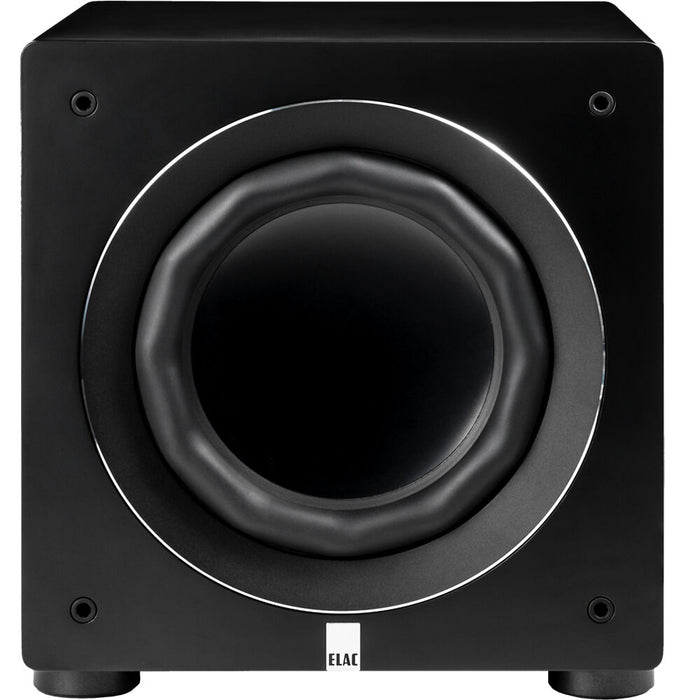 Varro 10" Powered 500W Subwoofer with 2 Layer High Excursion Design, Satin Black