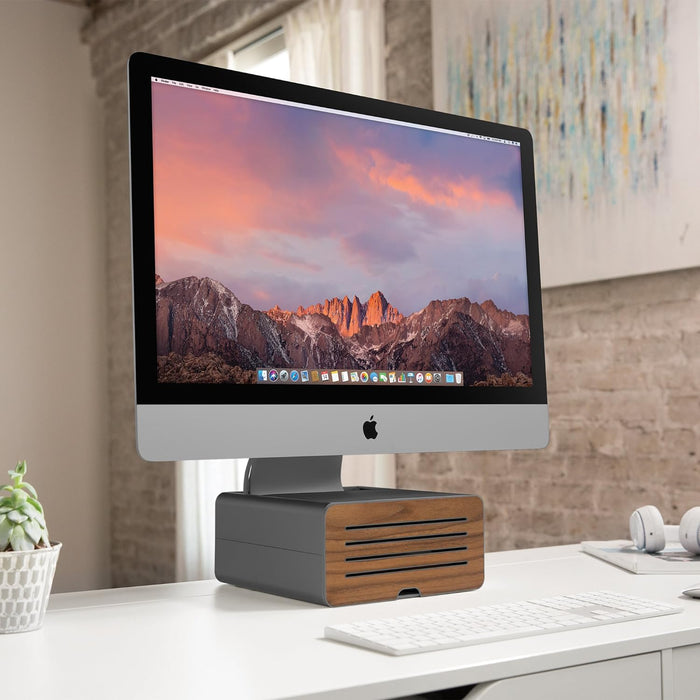Twelve South HiRise Pro Adjustable Stand for Apple iMac with Built-In Gear Garage