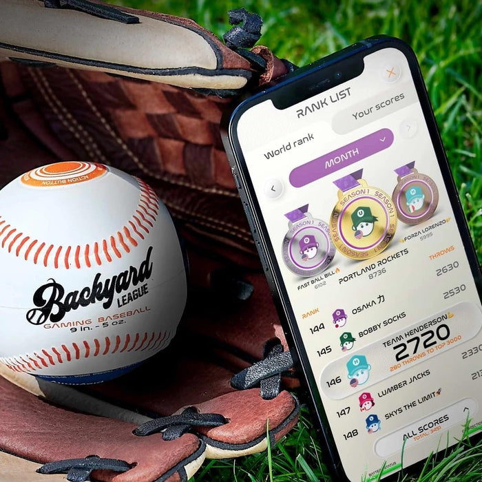 Playfinity Backyard League Gaming Baseball for Kids | Real Baseball with Sensors and App