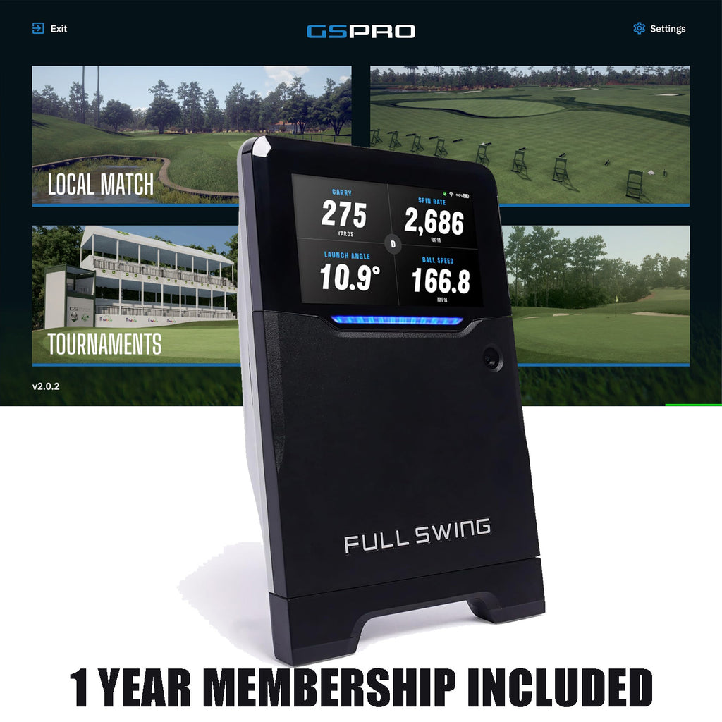 Full Swing Golf Launch Monitor KIT with GSPro Subscription Included For 1 Year | Tested & Trusted by Tiger Woods