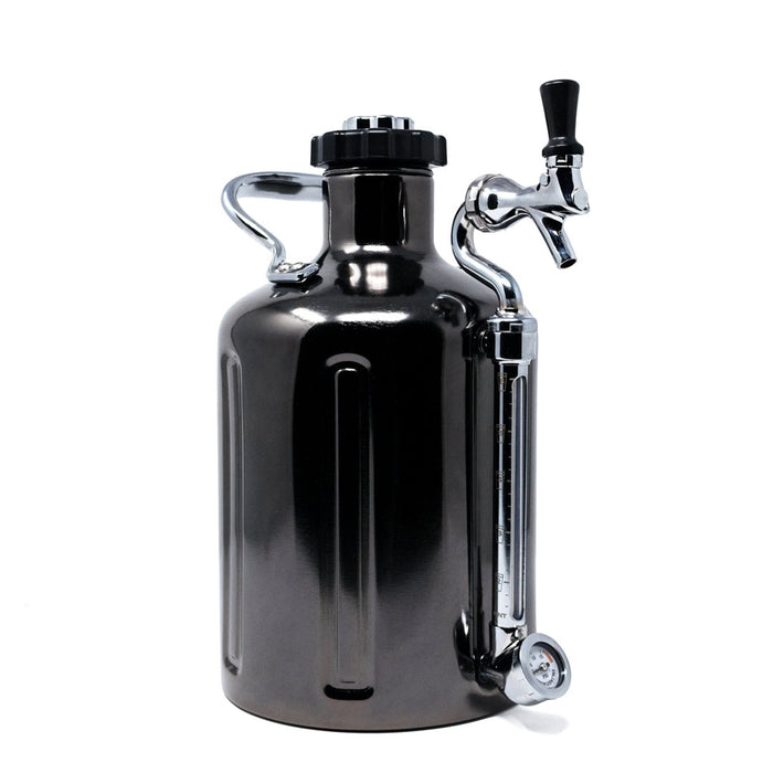 Growlerwerks - uKeg 128 Pressurized Growler for Craft Beer, Black Chrome