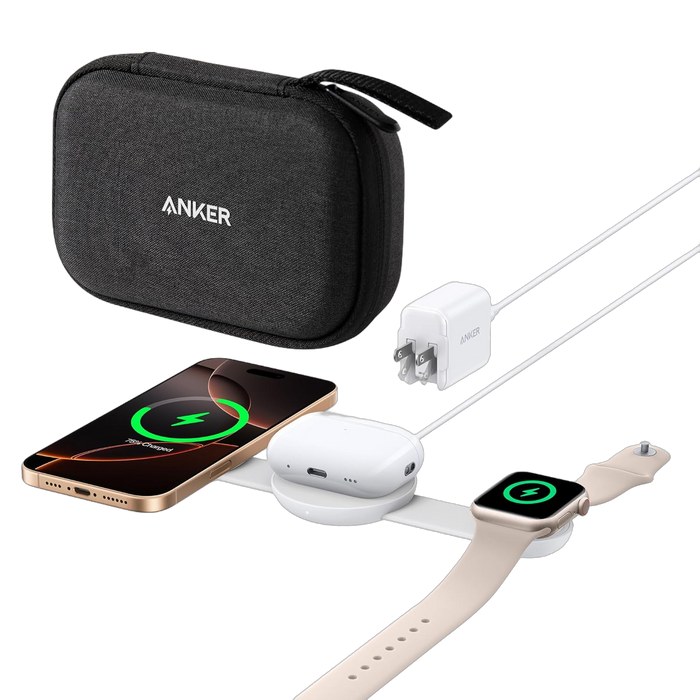 Anker MagGo Wireless Charging Station (3-in-1, Foldable Pad)