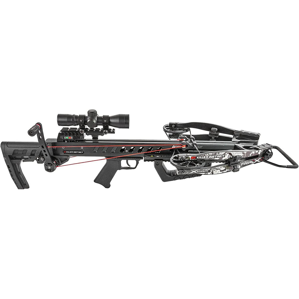 Killer Instinct Fatal-X Crossbow Package - 405 Fps, 195 Lb Draw Weight, Right Hand, Black