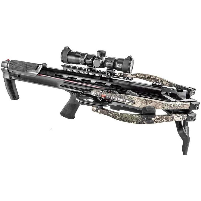 Killer Instinct - SWAT XP Crossbow Elite Package with Lumix Speedring 1.5-5x32 IR-E Scope, Dead Silent Crank, Rope Cocker, String & Limb Suppressors, 5-Bolt Quiver, SWAT XP Bolts with Field Tips