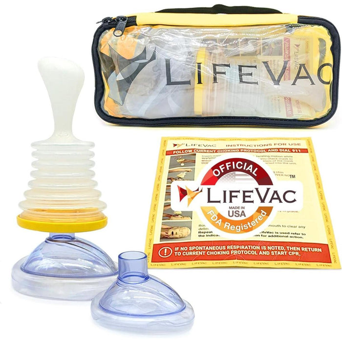 LifeVac - Yellow Travel Kit, Suction First Aid Kit Choking Airway Rescue Device