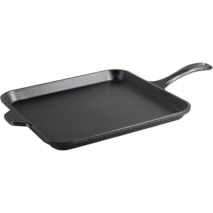 Lodge - 11 Inch Seasoned Square Cast Iron Griddle