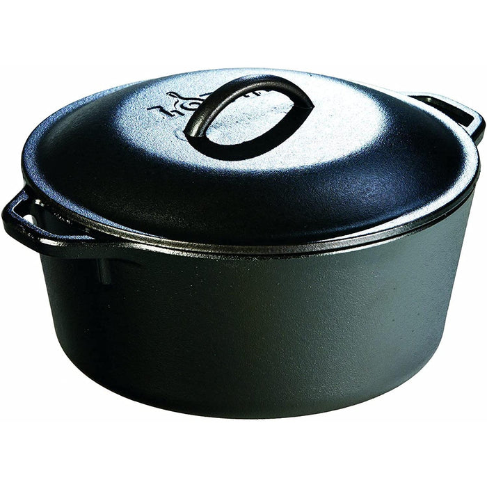 Lodge 5 Quart Pre-Seasoned Cast Iron Dutch Oven