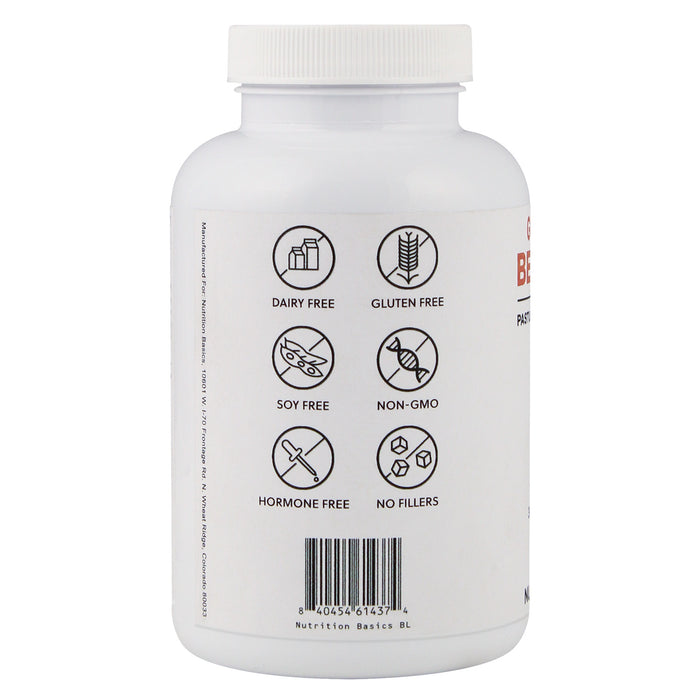 Nutrition Basics Grass-Fed Beef Liver | Pasture Raised and Undefatted | 3000 MG Per Serving